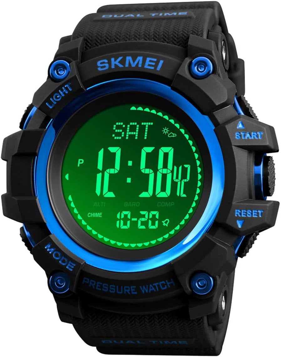 Compass, Altimeter, Barometer, And Thermometer Watch Survival Watch