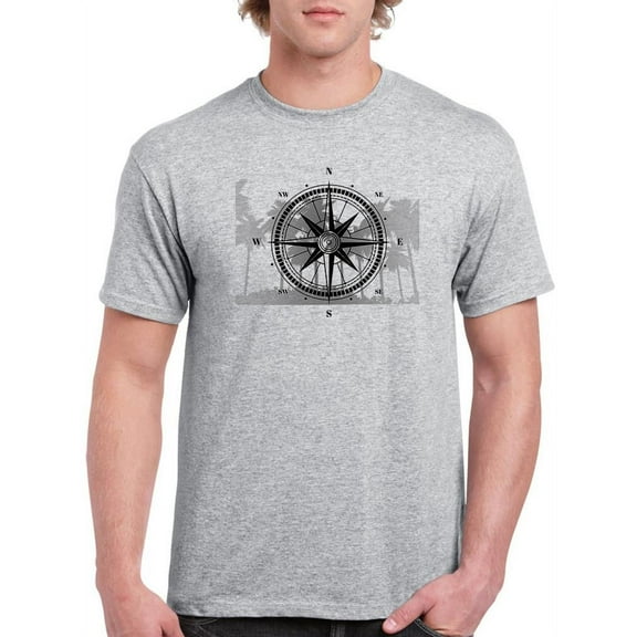 Compass And Palms T-Shirt Men -Smartprints Designs, Male Large