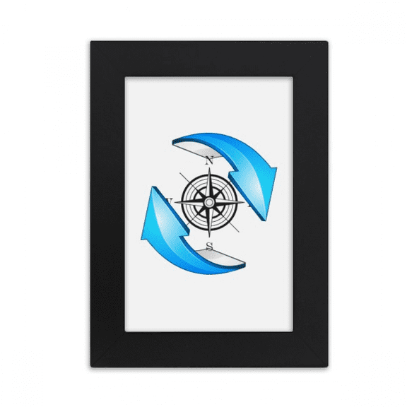 Compass Around North South Desktop Photo Frame Picture Display Art Painting Exhibit
