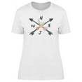 thumbnail image 1 of Compass Arrows And Flowers  T-Shirt Women -Image by Shutterstock, Female x-Large, 1 of 2