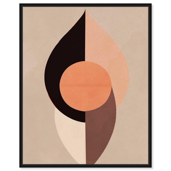 Compass Canvas Modern Midcentury by Art Remedy, Black Frame, 36" x 45"