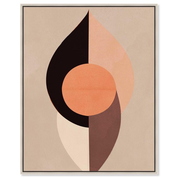 Compass Canvas Modern Midcentury by Art Remedy, Silver Frame, 16" x 20"