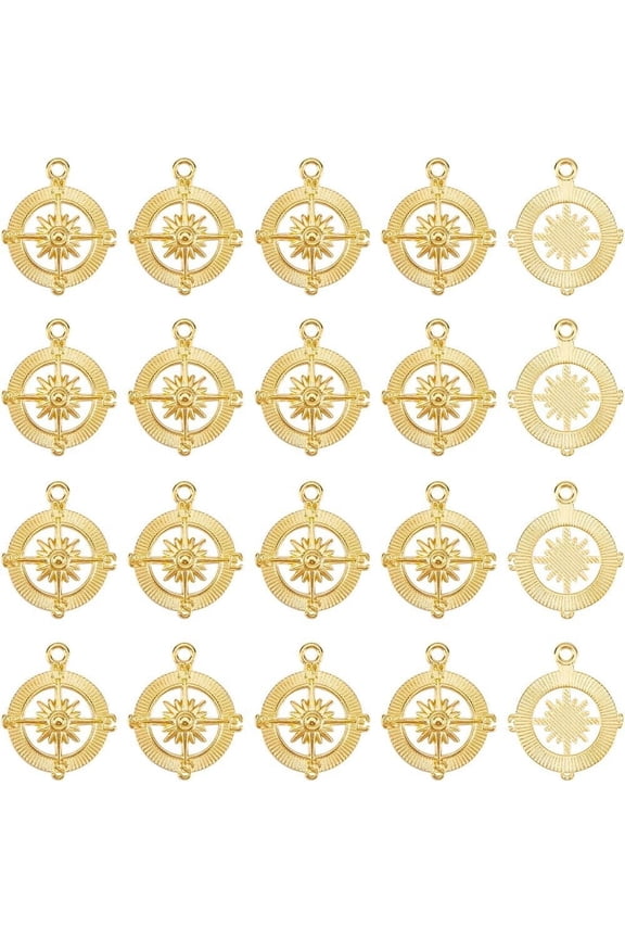 Compass Charms Bulk Nautical Charms Anchor Ocean Sea Compass Charm for DIY