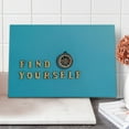 thumbnail image 1 of Compass Cutting Board, Find Yourself Typography with Old Retro Navigate Tool Image, Decorative Tempered Glass Cutting and Serving Board, in 3 Sizes, by Ambesonne, 1 of 2