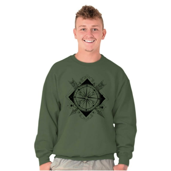 Compass Diamond Symbolic Spiritual Sweatshirt for Men or Women Brisco Brands X