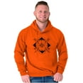 thumbnail image 1 of Compass Diamond Symbolic Spiritual Unisex Plus Fleece Graphic Hoodie Brisco Brands 2X, 1 of 5