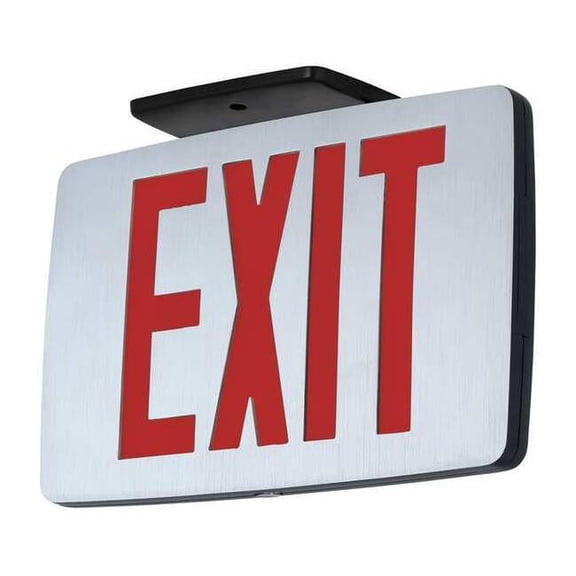 Compass Exit Sign, Black, 2 Face(s), LED, Universal Mount, Nickel Cadmium CCEDRE