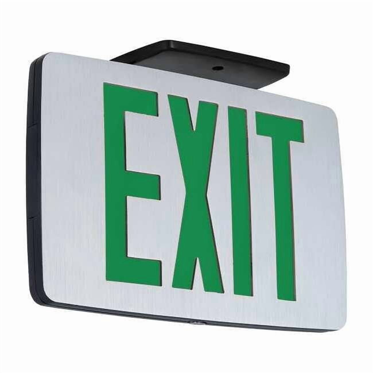 Exit Sign, Black, 2 Face(s), LED, Universal Mount, Nickel Cadmium ...