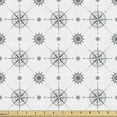 thumbnail image 1 of Ambesonne Compass Fabric by the Yard Upholstery, Windrose and Helms, 10 Yards, Black White, 1 of 4