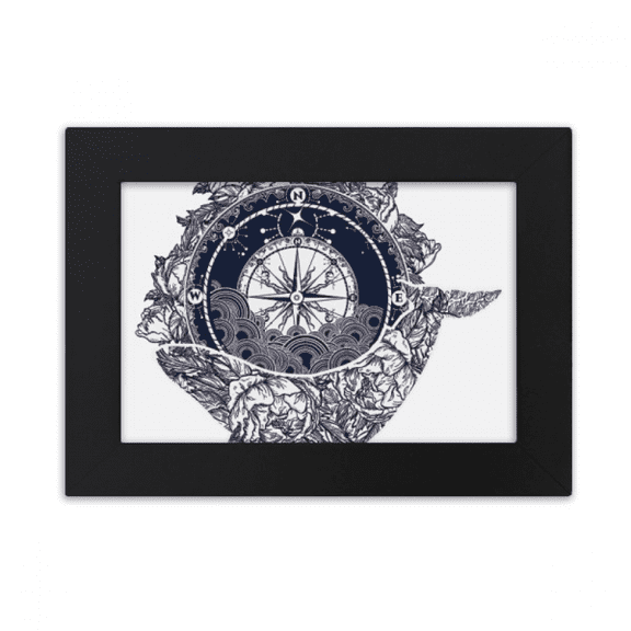 Compass Flower Stars Art Pattern Desktop Photo Frame Ornaments Picture Art Painting