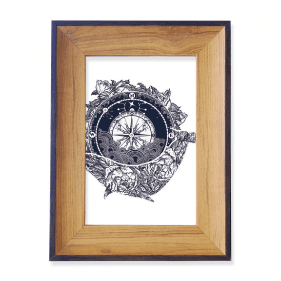 Compass Flower Stars Art Pattern Photo Frame Exhibition Display Art Desktop Painting