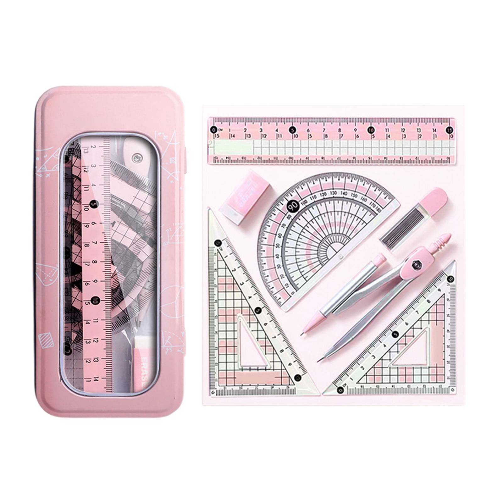 Compass Geometry Tool Protractor and Compass Set with with Shatterproof ...