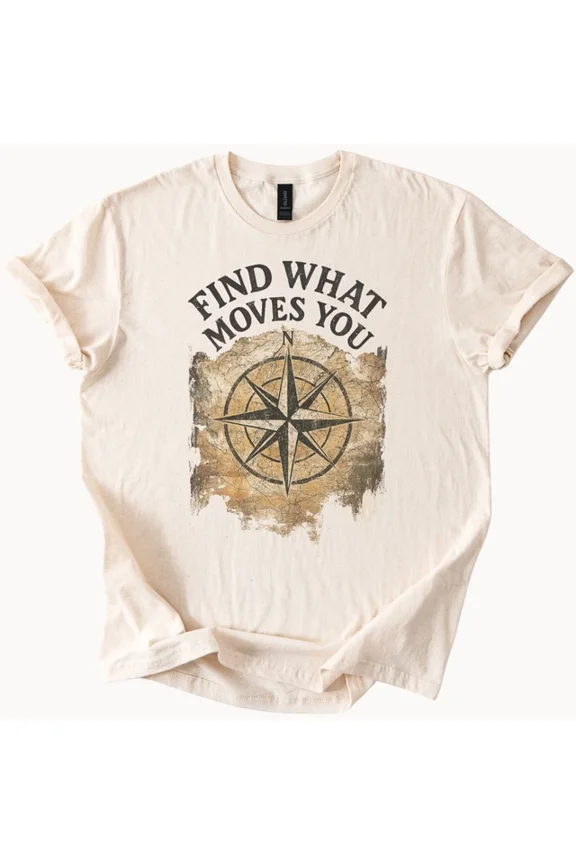 Compass Graphic Tee Find Your Way Adventure Shirt Unisex S-5XL Hot Trending Shirt, Vintage Birthday Gift