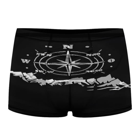 Compass Graphics Men's Mesh Boxer Briefs Cooling Breathable Sports Underwear Vertical Fly