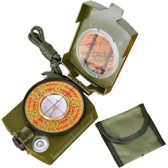 Compass Hiking Survival - Waterproof Navigation Compass with Lanyard and Pouch, Gear Tool Design for Outdoor Backpacking, Scout Camping for Fishing and Navigation Activities Hiking Adventure