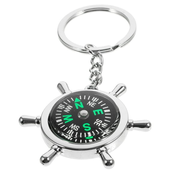 Multifunction Compass Keychain Travel Accessory Zinc Alloy Outdoor Hiking Gear
