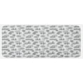 thumbnail image 1 of Compass Kitchen Mat, Sailing Boat Pattern Antique Ships Steering Wheel Anchor with Marine Rope, Plush Decorative Kitchen Mat with Non Slip Backing, 47" X 19", Black Bluegrey White, by Ambesonne, 1 of 1