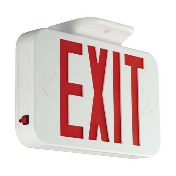 Compass LED Lighted Exit Sign,Blk,Plastic,7-1/5" CERGB
