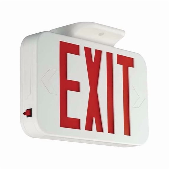 Compass LED Lighted Exit Sign, Black, 1 or 2 Face(s), LED, Nickel Cadmium CCRGB