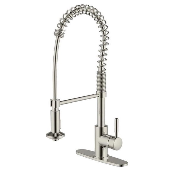 Compass Manufacturing 192-6474 Casmir Single Handle Faucet - Brushed Nickel