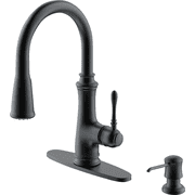 Compass Manufacturing Brookfield 5165 Kitchen Faucet - Single Pack   Single-Handle Lever Control, Standard US Kitchen Rough-In