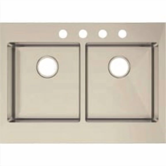 Compass Mfg Int(CMI) CMI Double Bowl Flat Front Apron Farm Kitchen Sink - Pack of 24