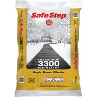 Compass Minerals Safe Step 3300 Rock Salt/Halite Ice Melt - Pack of 10