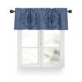 thumbnail image 1 of Compass Navigation Valances for Windows Guide Letter Printing Valance Rod Pocket Light Filtering Short Window Treatments Curtains for Kitchen Bathroom Living Room Bedroom, 1 Panel, 54 x 18 Inch, 1 of 7