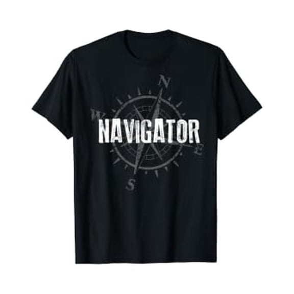 Compass Navigator Travel Nomad Vacation Sailing Gift T-Shirt