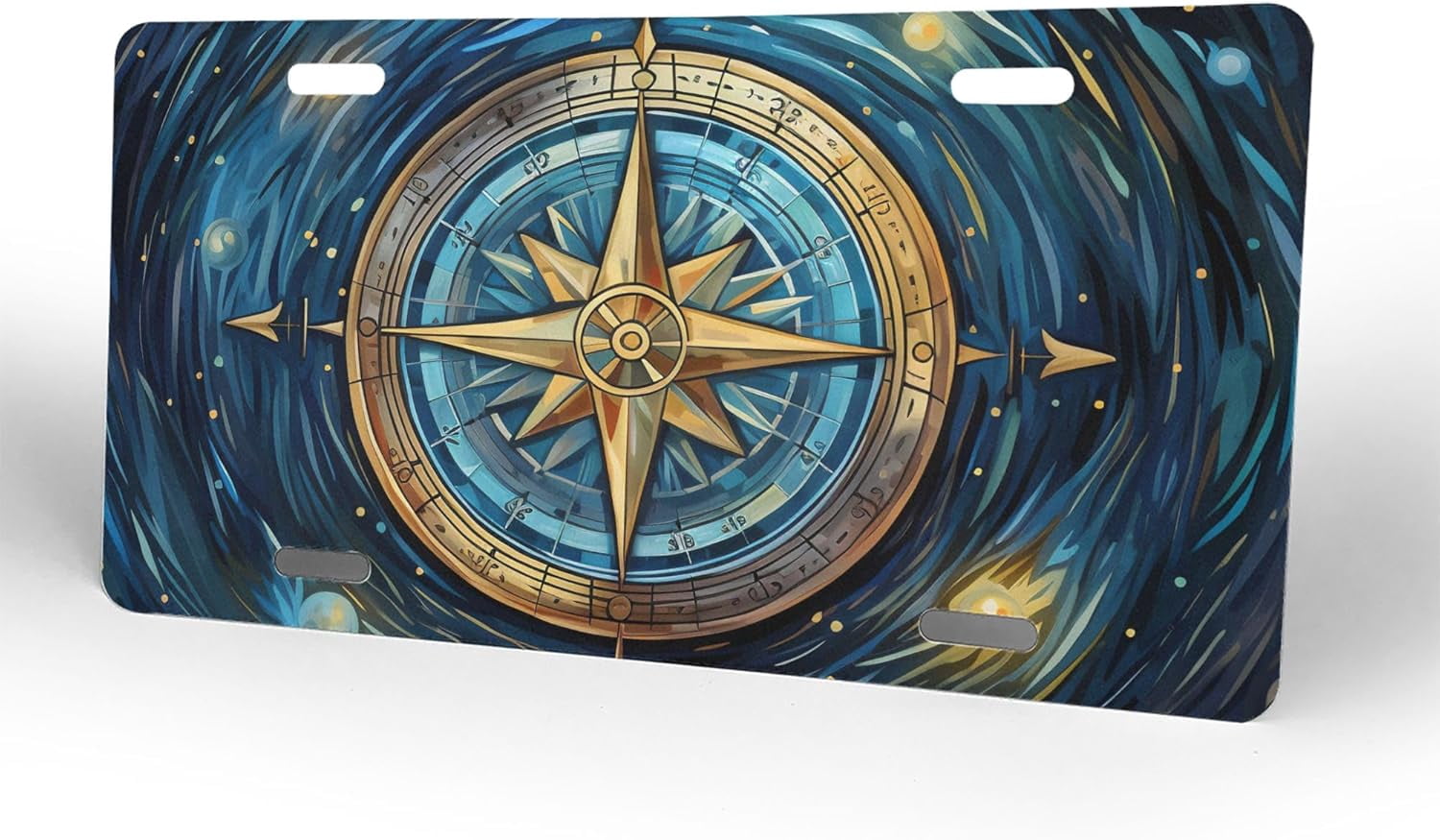 Compass License Compass Oil Painting License Plate, Decorative Car Front License Plate ...
