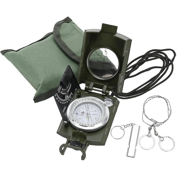 Compass,Outdoor Military Waterproof Lens Sighting Compass,High Precision Directional Compass with Survival