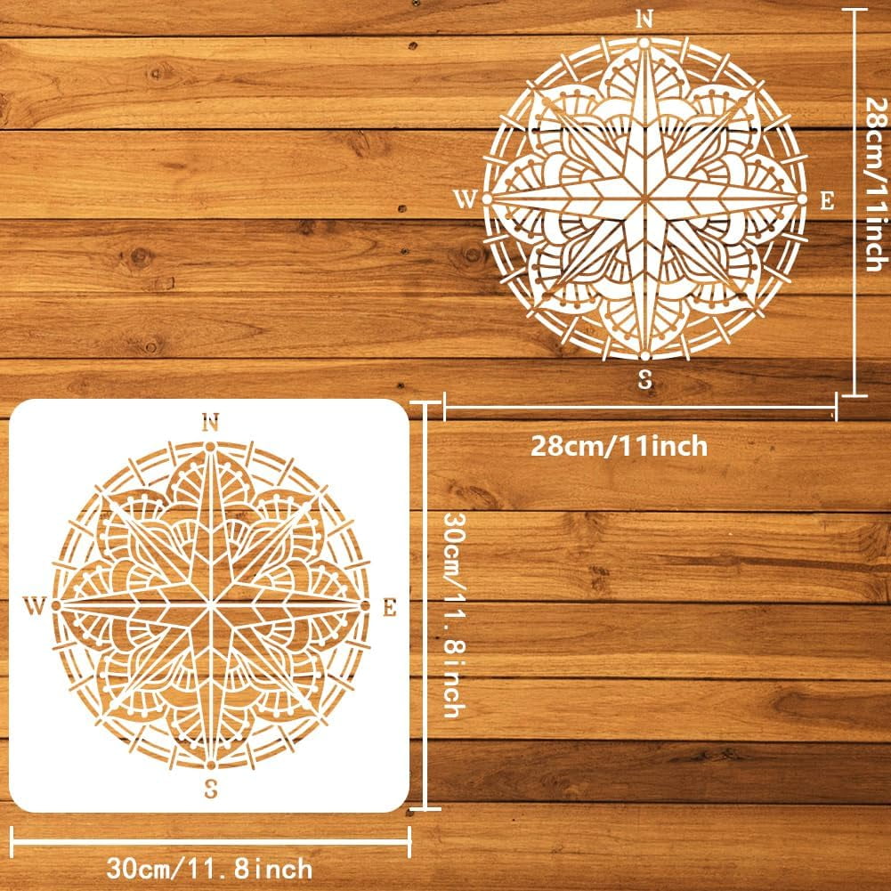 Large Mandala Stencil For Walls, Ceilings, Floors - Reusable DIY Painting Template