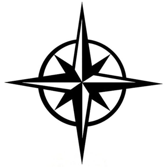 Compass Removable Vinyl Wall Sticker Decal for Living Room Bedroom Home Background Art Decor