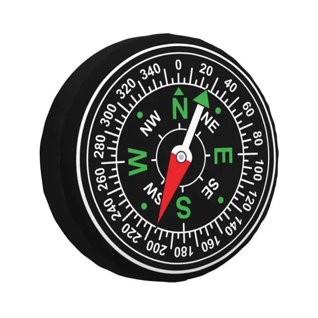 Compass Rose And World Map Spare Tire Cover for RAV4 Jeep RV SUV 4WD