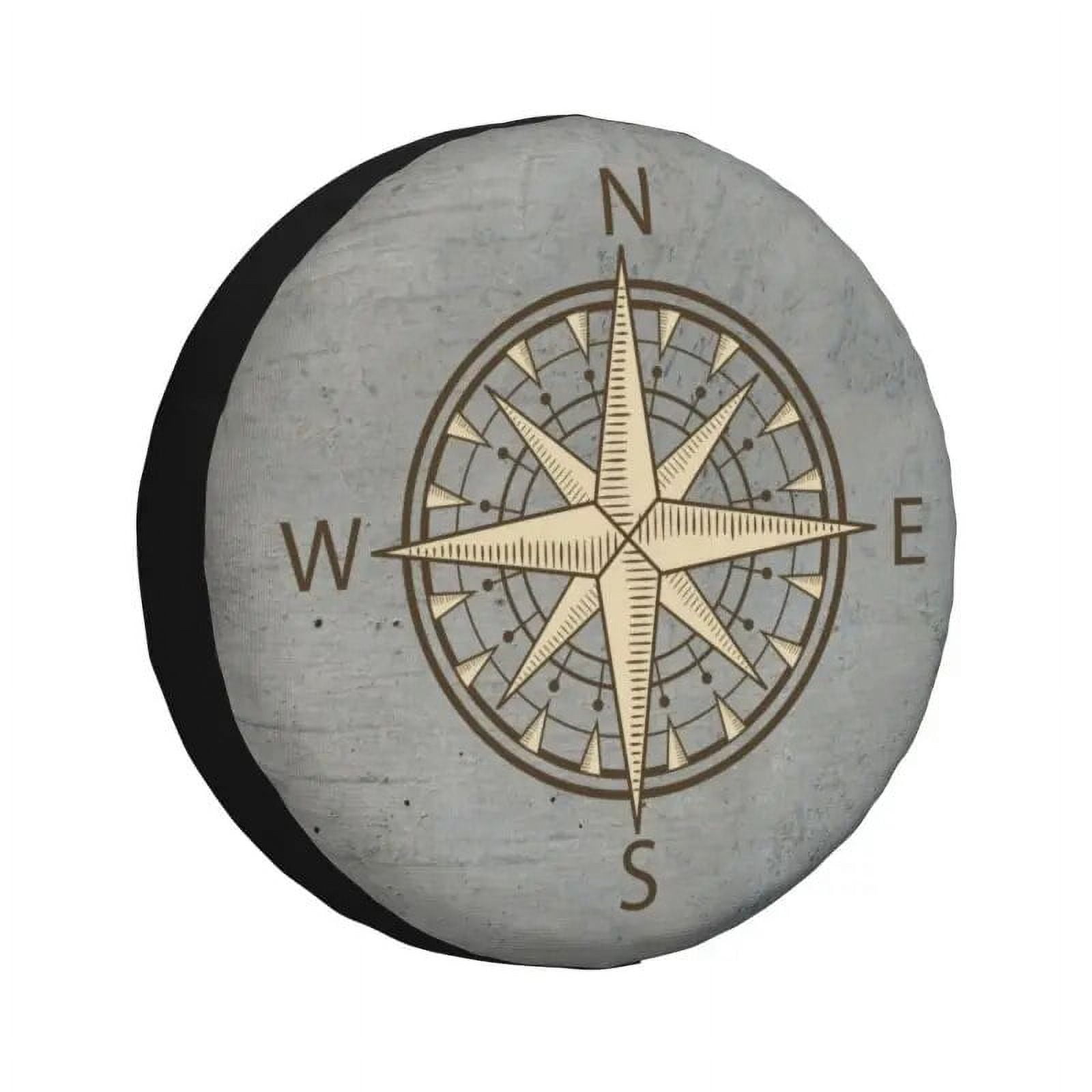 Compass Rose And World Map Spare Tire Cover forRAV4 Jeep RV SUV 4WD 4x4