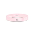 thumbnail image 1 of Compass Rose Cartography Engraved Pink Polished Ceramic Ring, 4mm, Size 3.5, 1 of 2