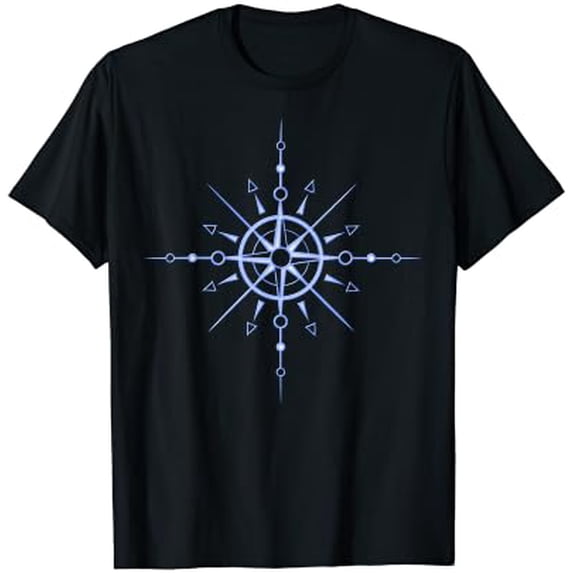 Rosos Design Compass Rose Navigation Star Design for Skiers and in Winter T-Shirt ...