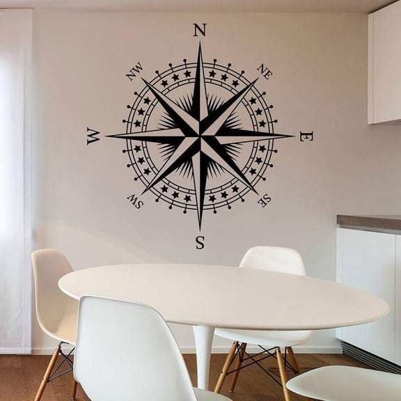 Compass Rose The Patriot Vinyl Decal For Walls Ceilings And More Travel Wall Sticker Nautical Theme Bedroom Decor 57x57cm