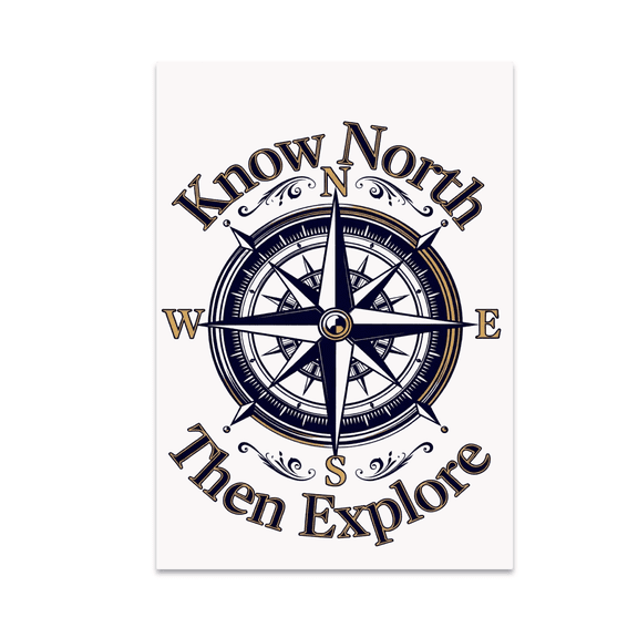Compass Rose Wall Decor - Navigation Enthusiast - 13x19 Poster Print
