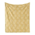 thumbnail image 1 of Compass Soft Flannel Fleece Blanket, Repetitive Pattern with Outline Drawn Old Nautical Map and Navigation Tool Print, Cozy Plush for Indoor and Outdoor Use, 60" x 80", Mustard White, by Ambesonne, 1 of 6