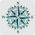 thumbnail image 1 of Compass Stencils Wall Decoration Template 11.8x11.8 inch Plastic Compass Drawing Painting Stencils Square Reusable Stencils for Painting on Wood Walls Fabric Airbrush, 1 of 7