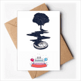 thumbnail image 1 of Compass Stream Tree Art Pattern Happy Birthday Greeting Cards Envelopes Blank, 1 of 4