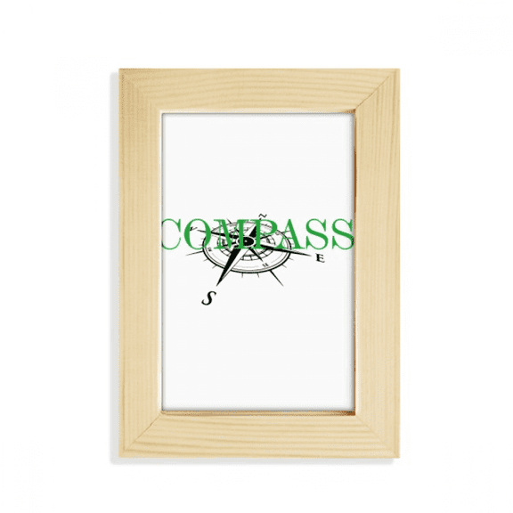 Compass Tool Navigation Direction Desktop Display Photo Frame Picture Art Painting 5x7 inch