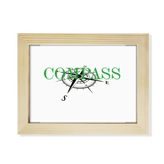 Compass Tool Navigation Direction Desktop Photo Frame Picture Art Decoration Painting 6x8 inch