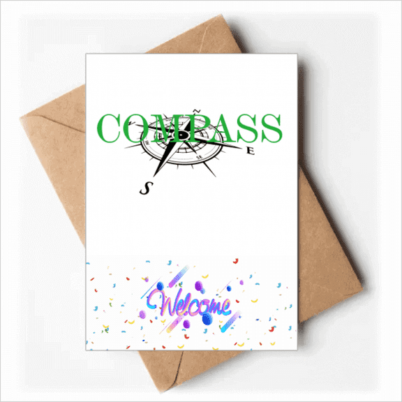 Compass Tool Navigation Direction Welcome Back Greeting Cards Envelopes Blank