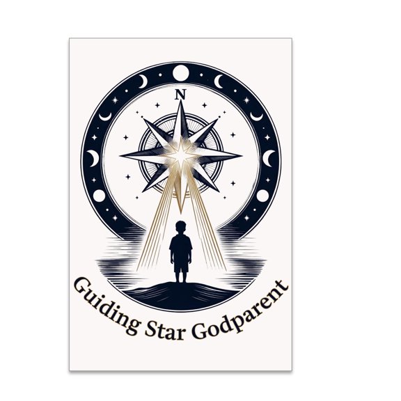 Compass Wall Art - Godparent Decor - 13x19 Poster Print