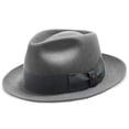 thumbnail image 1 of Walrus Hats Compass Grey  Diamond Crown Fedora – 100% Australian Wool Felt Hat with Grosgrain Band & Walrus Logo Pin – Stylish Unisex Fedora, 1 of 9