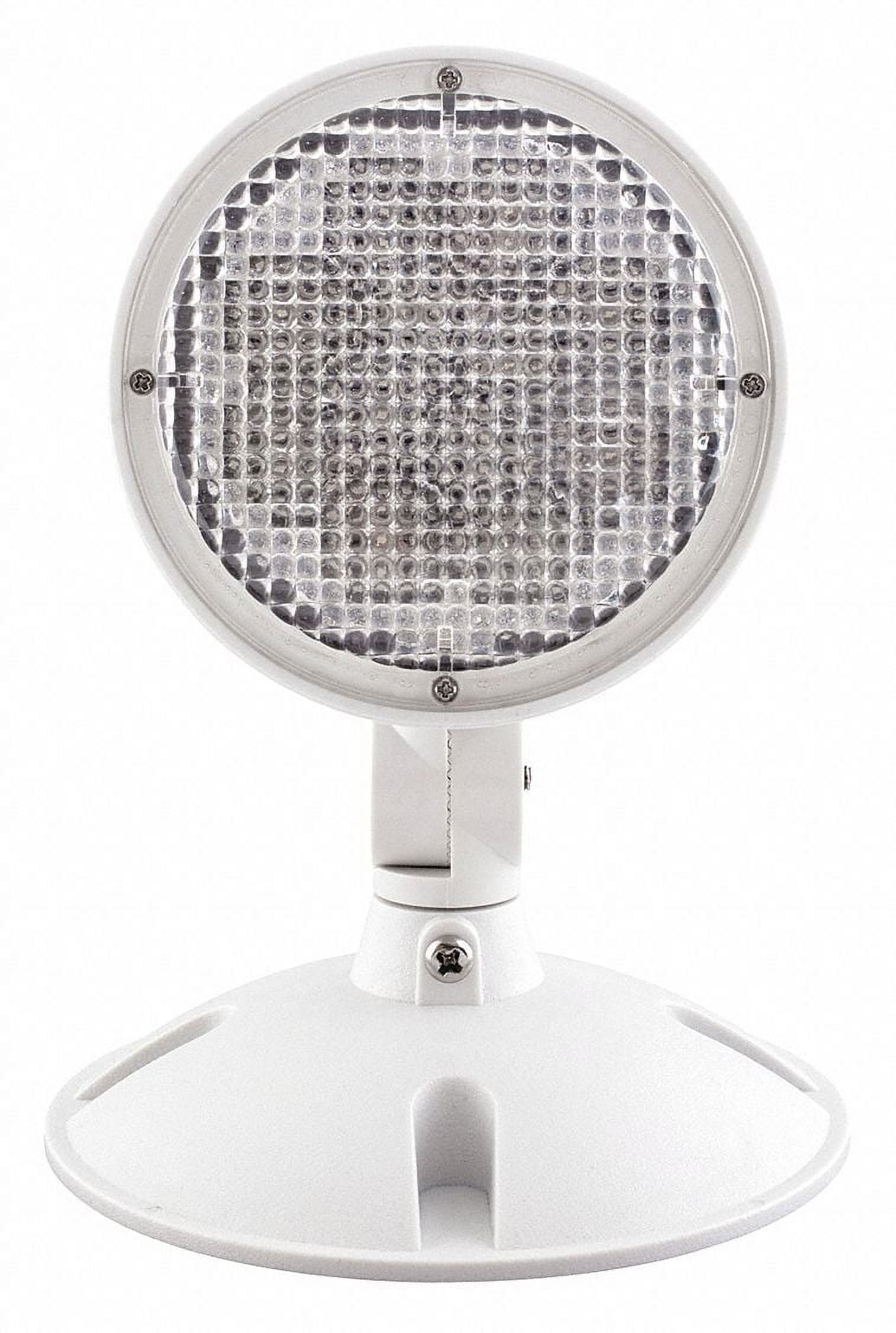 Sleek White LED Emergency Light for Wet Locations, 3V, Adjustable