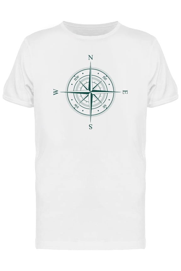 Compass Wind Rose T-Shirt Men -Image by Shutterstock, Male Small