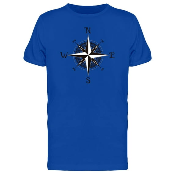 Compass Wind Rose Tattoo Style T-Shirt Men -Image by Shutterstock, Male Small